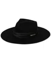 Trina Turk Felt Stiff Brim Wool Fedora In Black
