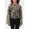 Trina Turk Femmes Fringe Sequin Top In Black