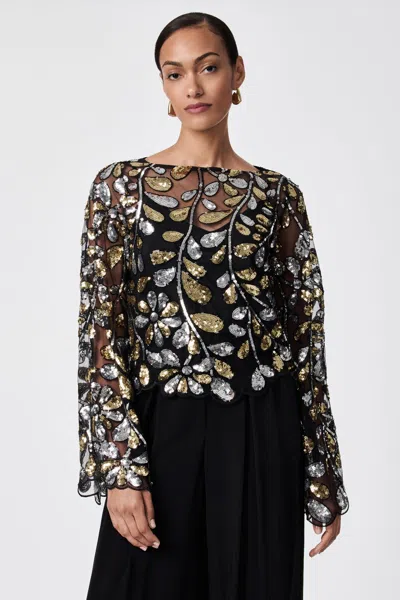 Trina Turk Femmes Sequin Top In Black