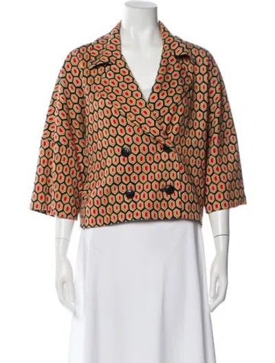Pre-owned Trina Turk Floral Print Evening Jacket In Multi