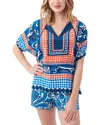 Trina Turk Floria Tunic Top In Multi