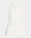 Trina Turk Follow Through Button-front Top In Whitewash
