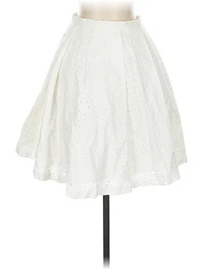 Pre-owned Trina Turk Formal Skirt In White