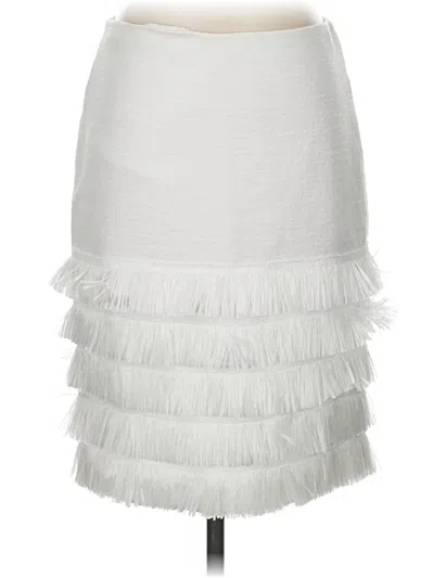 Pre-owned Trina Turk Formal Skirt In White