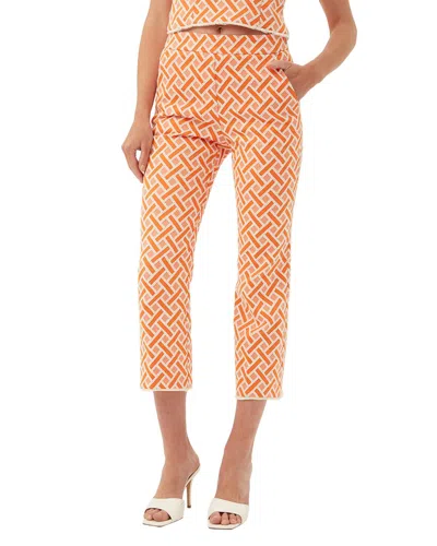 Trina Turk Fringe Flaire Pant In Orange