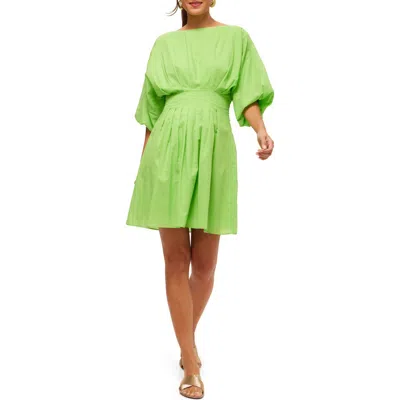 Trina Turk Gian 2 Pleated A Line Dress In Serene Green
