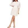 Trina Turk Gian 2 Pleated A Line Dress In White