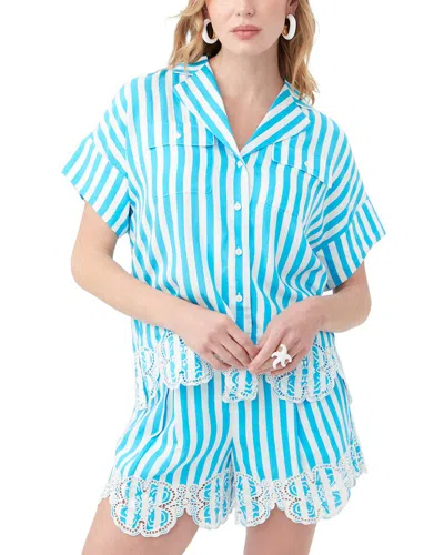 Trina Turk Gideon Top In Blue