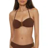 Trina Turk Glimmer Bandeau Bikini Top In Totem