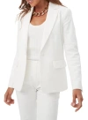 Trina Turk Habanero Textured Cotton Blazer In Whitewash