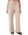 Trina Turk Haden Stretch Cotton Cargo Pants In Neutral