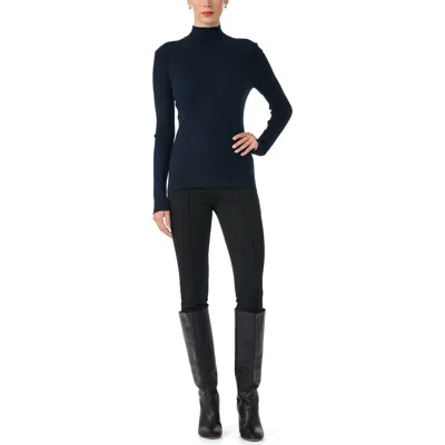 Trina Turk Hempstead Ribbed Turle Neck Sweater In Purple