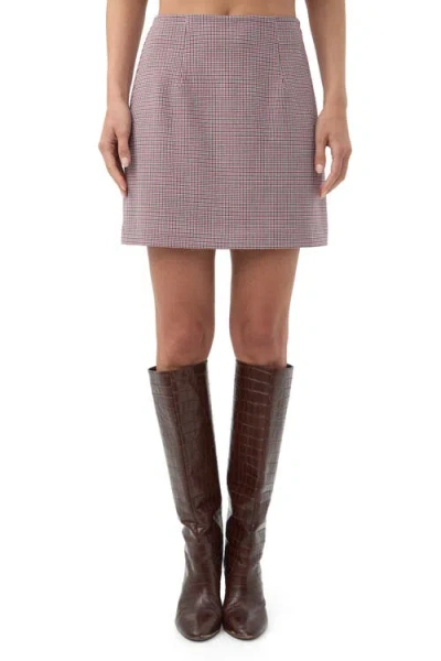 Trina Turk High Rise Rico Houndstooth Skirt In Multi