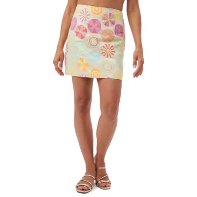 Trina Turk High Rise Rico Umbrella Jacquard Skirt In Multi