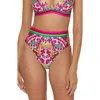 Trina Turk High Waist Bikini Bottoms In Pink Multi