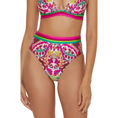 Trina Turk High Waist Bikini Bottoms In Multi