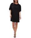 Trina Turk Honeysuckle Georgette Mini Shift Dress In Black