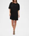 Trina Turk Honeysuckle Georgette Mini Shift Dress In Black