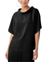 Trina Turk Honeysuckle Shimmer Funnel-neck Top In Multi