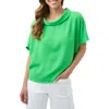 Trina Turk Honeysuckle Top In Grass Court Green
