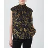 Trina Turk Imogene Silk-blend Top In Black