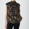 Trina Turk Imogene Silk-blend Top In Black