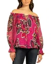 Trina Turk Indore Silk-blend Top In Pink