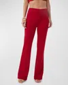 Trina Turk Jacoba High-rise Flare-leg Pants In Roselle Red