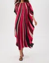 Trina Turk Jalani Striped Bateau-neck Maxi Caftan In Multi