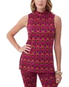 Trina Turk Jaya Top In Burgundy