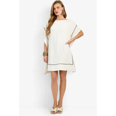 Trina Turk Kalena Caftan Dress In White