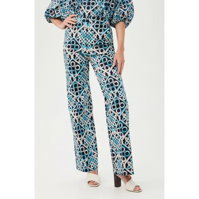 Trina Turk Kinza Wide Leg Pants In Blue