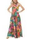Trina Turk Kissimmee Floral-print Halter Maxi Dress In Multi