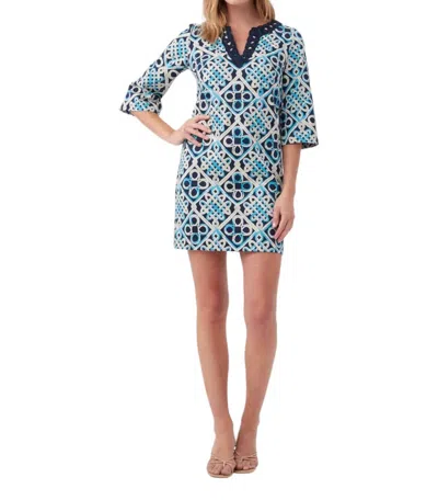 Trina Turk Knotty Dress In Blue Multi