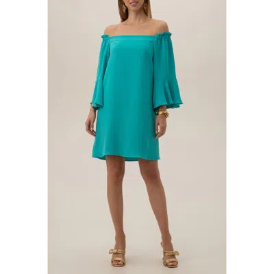 Trina Turk Knox Mini Dress In Tranquil Turquoise
