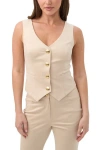 Trina Turk Kofi 2 Faux Suede Vest In Brown