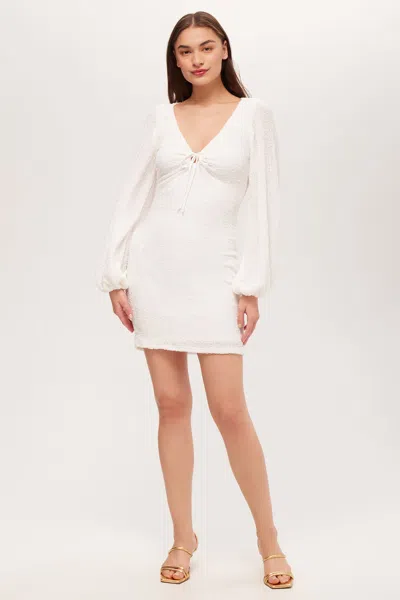 Trina Turk Lalita Long-sleeve Tie-front Dress In Multi
