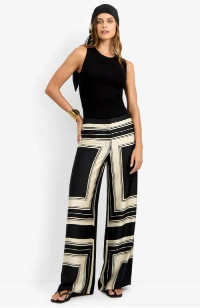 Trina Turk Lanay Scala Print Pant In Black