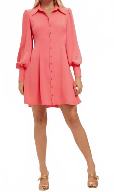 Trina Turk Lanea Dress In Coral Crush In Pink