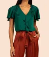 TRINA TURK LARISA TOP IN BAYBERRY