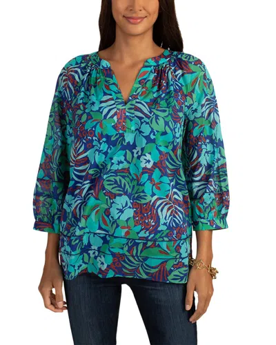 Trina Turk Light Hearted Top In Green