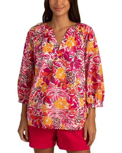 Trina Turk Light Hearted Top In Pink
