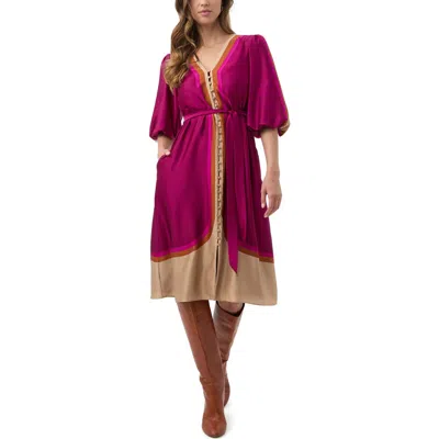 Trina Turk Linden Printed Knee Length Dress In Pink