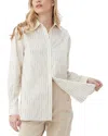 Trina Turk Litsa Silk Blend Button-up Shirt In White