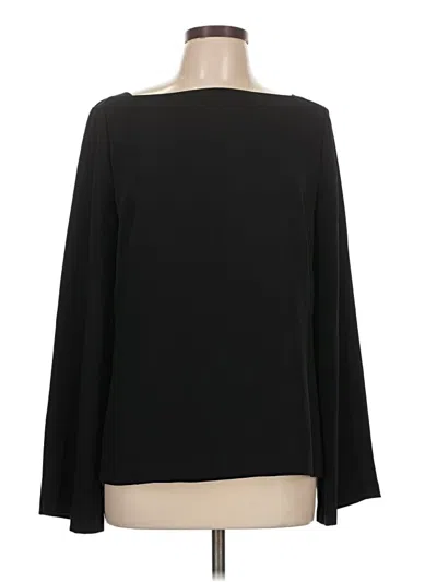 Pre-owned Trina Turk Long Sleeve Blouse In Black
