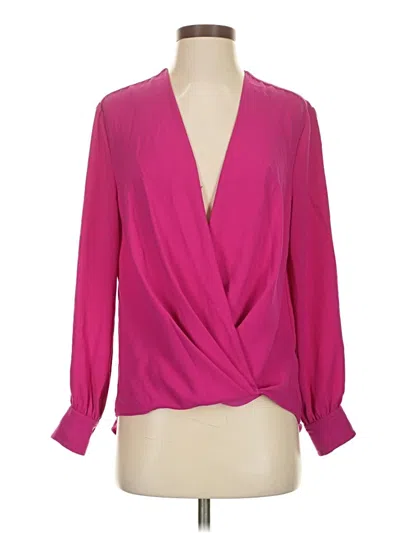 Pre-owned Trina Turk Long Sleeve Blouse In Pink