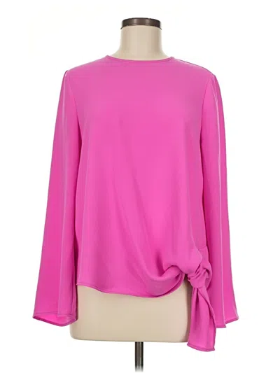 Pre-owned Trina Turk Long Sleeve Blouse In Pink
