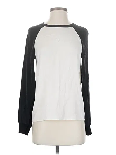 Pre-owned Trina Turk Long Sleeve Top Gray Crew Neck Tops
