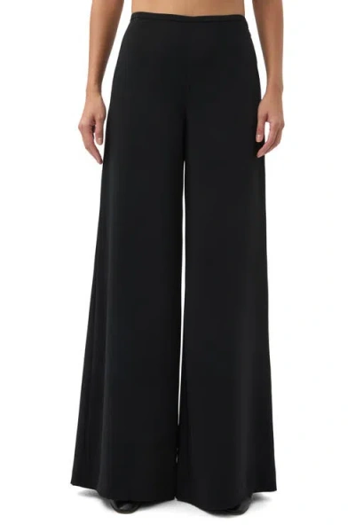 Trina Turk Long Weekend Wide Leg Pant In Black