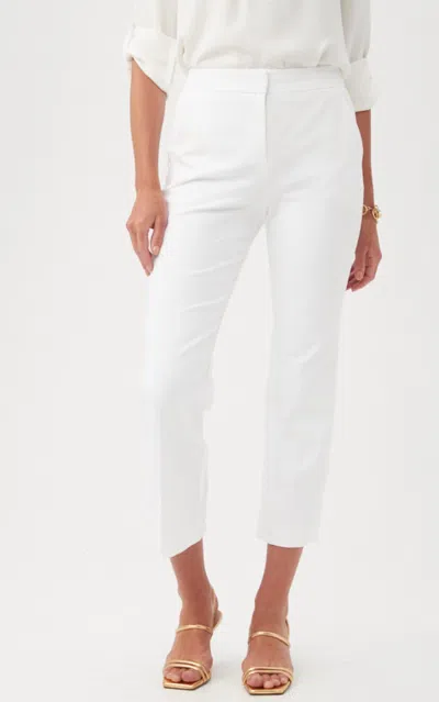 Trina Turk Lulu Cropped Pants In White In Brown